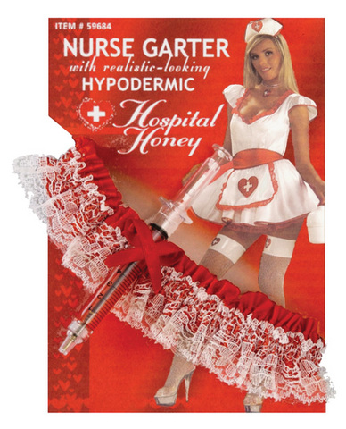 Hospital honey nurse garter w/hypodermic