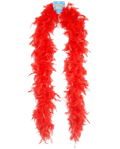 Feather boa 72in - red