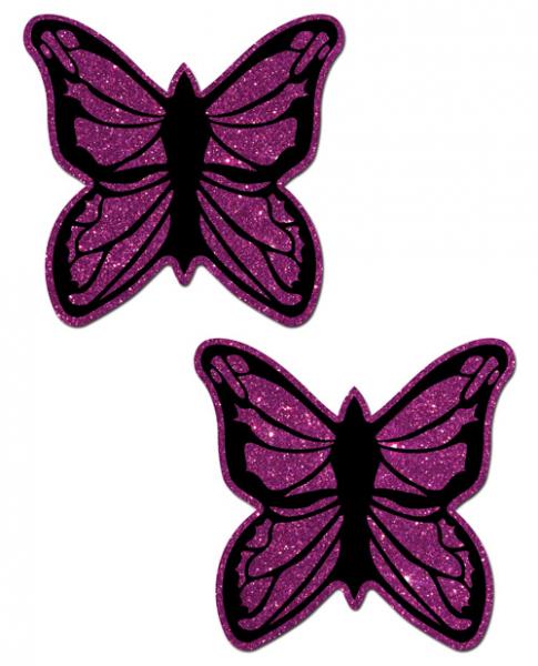 Pastease Purple Glitter Butterfly Pasties O/S