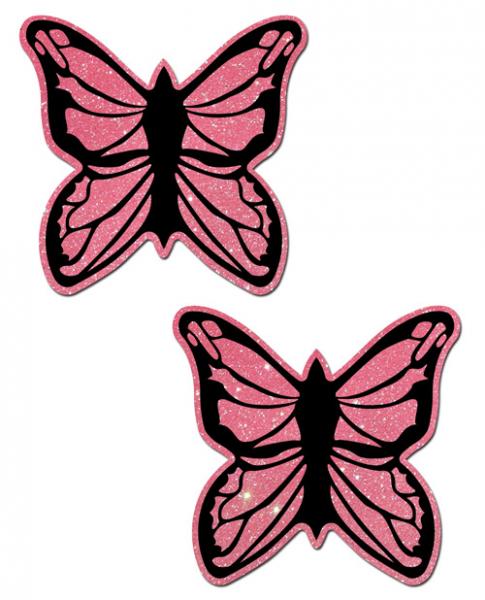 Pastease Pink Glitter Butterfly Pasties O/S