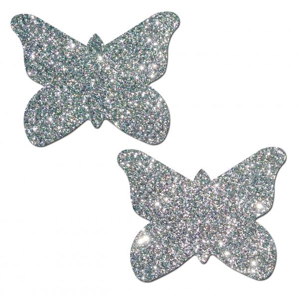 Pastease Silver Glitter Butterfly O/S