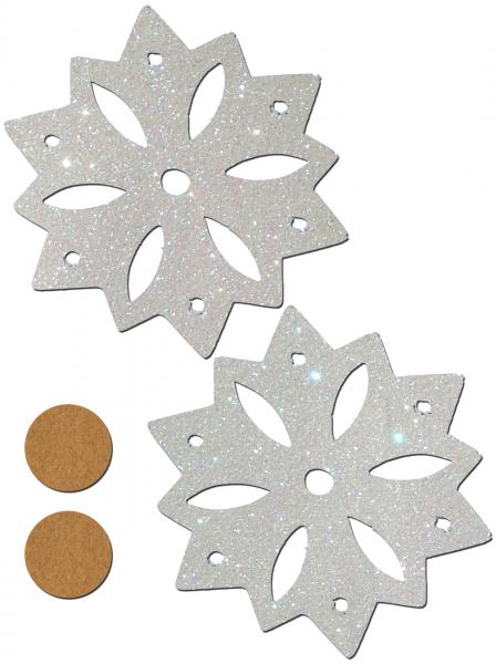 Pastease Glitter Snow Flake Silver O/S
