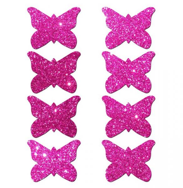 Pastease Mini Glitter Butterflies Pink Pack Of 8 Pasties