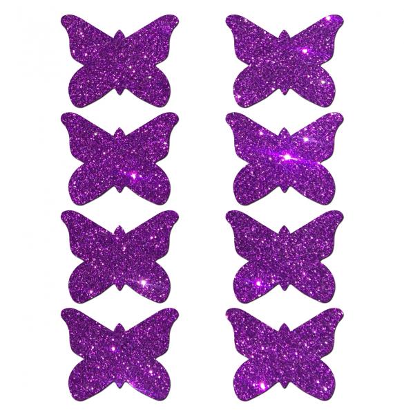 Pastease Mini Glitter Butterflies Purple Pack Of 8 Pasties