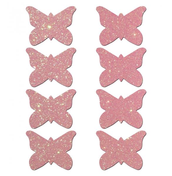 Pastease Mini Glitter Butterflies Baby Pink Pack Of 8 Pasties