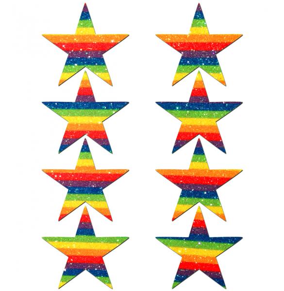 Pastease Mini Glitter Rainbow Stars Pack Of 8