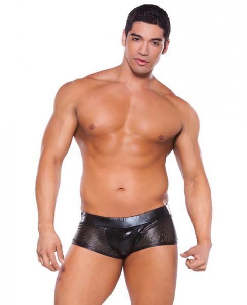 Wet Look Shorts Black O/S