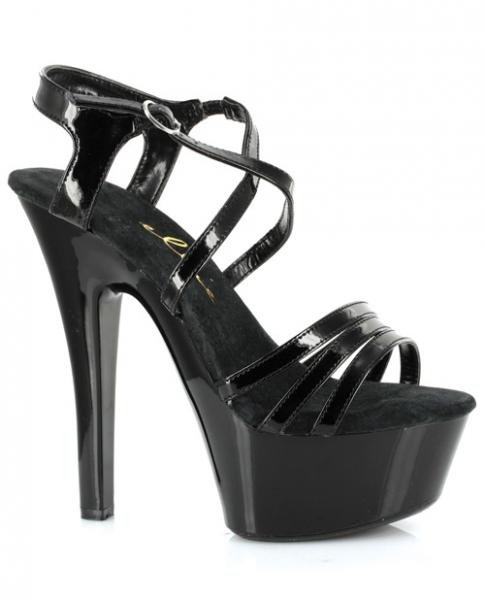 Ellie shoes dreamer 6in stiletto w/2in platform black ten