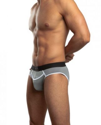 Jack Adams Flex Fit Jock Briefs Charcoal White Md