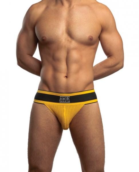 Jack Adams Athletic 2.0 Jock Strap Black/Yellow Md