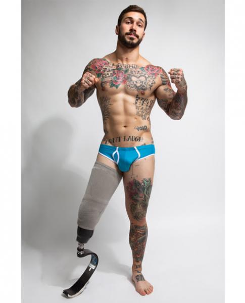 Fargo Low Rise Brief Bodyflex Turquoise/White Sm