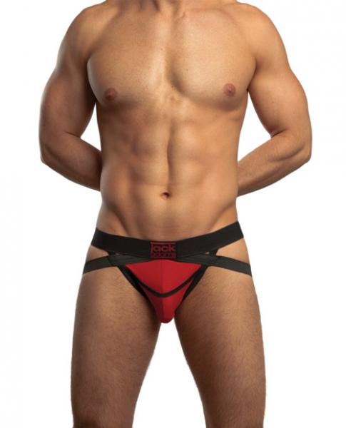 Jack Adams All Sport X Fly Jock Red Black Medium