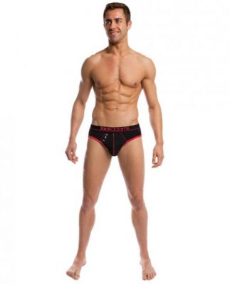 Jack Adams Navy Brief Black/Red Medium