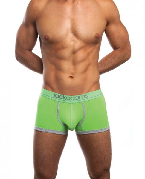 Jack Adams Shorty Boxer Briefs Lime/Gray Large