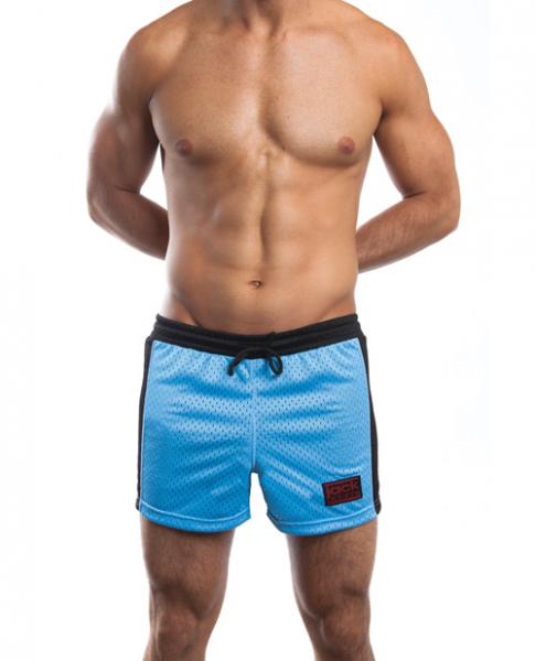 Jack Adams Air Mesh Gym Shorts Sky Blue/Black Lg