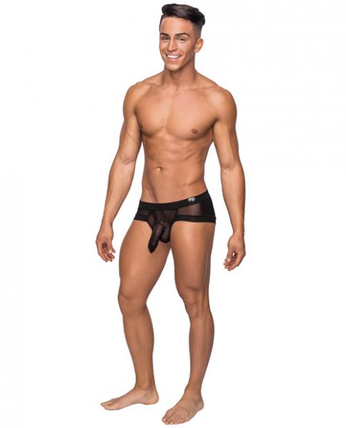 Hoser Stretch Mesh Micro Mini Shorts Black Medium