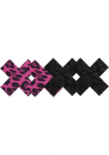 Wildcat Xs Pasties Pink & Black 2 Pack