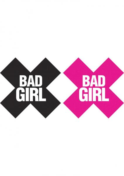 Bad Girl X Pasties 2 Pairs 1 Black