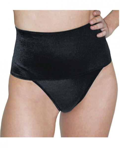 Rago Shapewear Wide Band Thong Shaper Black Md