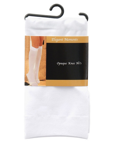 Opaque knee high white qn