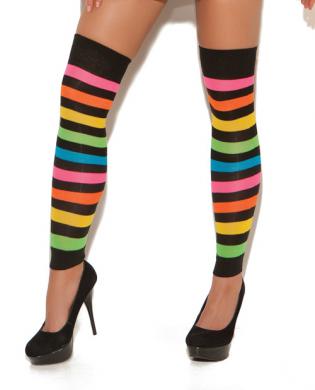 Neon Stripes Leggings Multi Color O/S