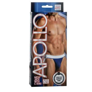 Apollo Mesh Jock with C-Ring Blue L/XL